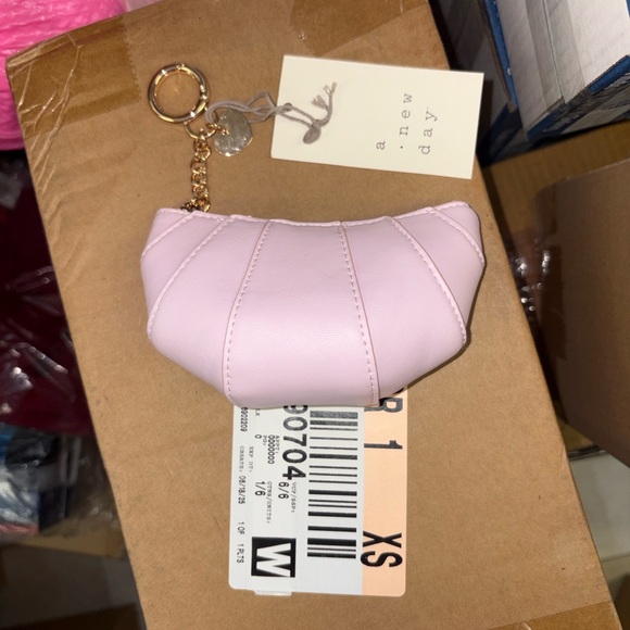 a new day Handbags - For fearless mom Pink Coin Purse with Keychain